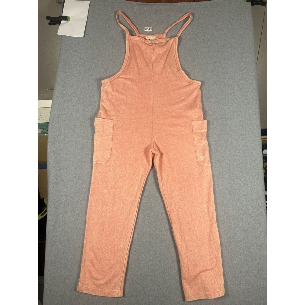 FP Movement Jumpsuit Hot Shot Mineral Wash Large Orange Relaxed Fit - Picture 2 of 11